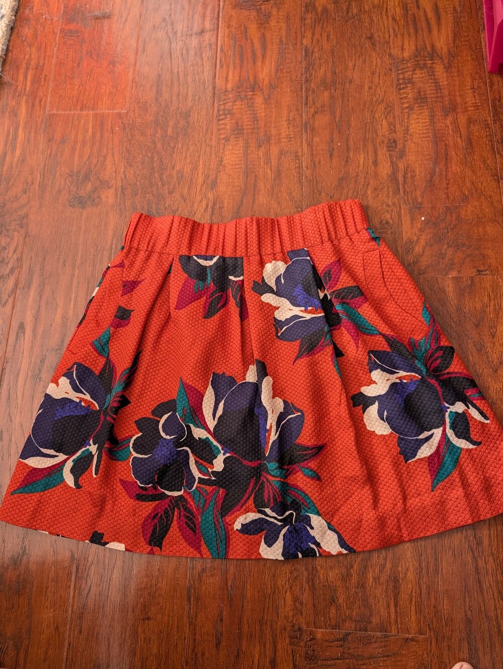 Maeve Anthropologie Floral Skirt Orange Size 12